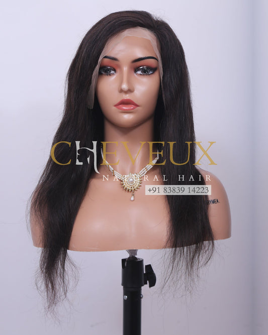 Frontal wig in Natural straight Black